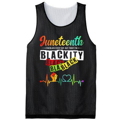 Juneteenth Blackity Heartbeat Black History African America Mesh Reversible Basketball Jersey Tank