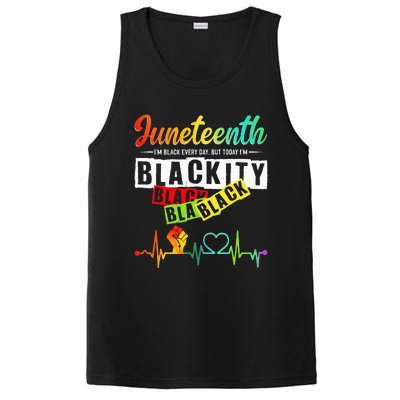 Juneteenth Blackity Heartbeat Black History African America PosiCharge Competitor Tank