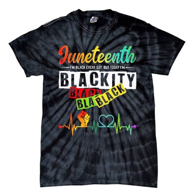 Juneteenth Blackity Heartbeat Black History African America Tie-Dye T-Shirt