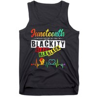 Juneteenth Blackity Heartbeat Black History African America Tank Top