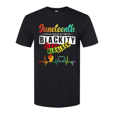 Juneteenth Blackity Heartbeat Black History African America Softstyle CVC T-Shirt