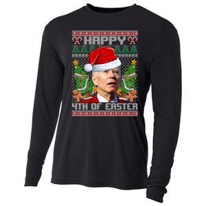 Joe Biden Happy 4th Easter Ugly Christmas Sweater For Women Cooling Performance Long Sleeve Crew