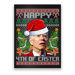 Joe Biden Happy 4th Easter Ugly Christmas Sweater For Women Poster