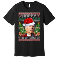 Joe Biden Happy 4th Easter Ugly Christmas Sweater For Women Premium T-Shirt