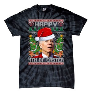 Joe Biden Happy 4th Easter Ugly Christmas Sweater For Women Tie-Dye T-Shirt