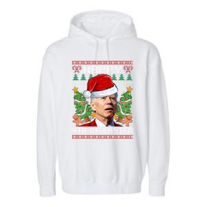 Joe Biden Happy 4th Easter Ugly Christmas Sweater For Women Garment-Dyed Fleece Hoodie