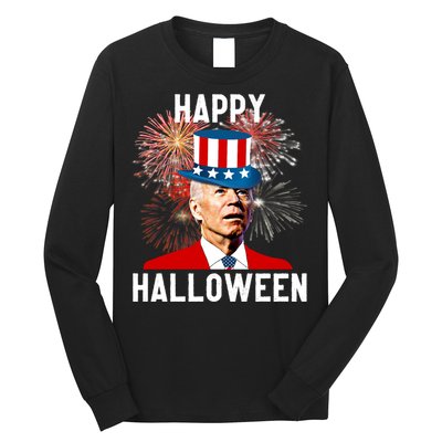 Joe Biden Happy Halloween For Funny 4th Of July Long Sleeve Shirt