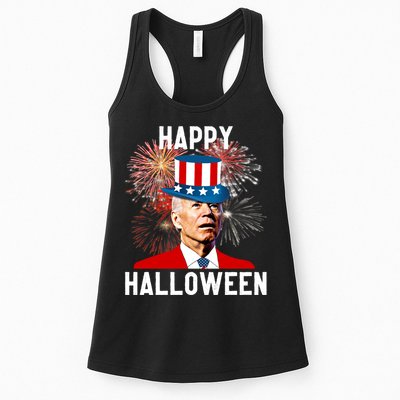Joe Biden Happy Halloween For Funny 4th Of July Womens Tank Top