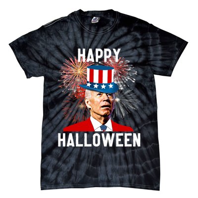 Joe Biden Happy Halloween For Funny 4th Of July Tie-Dye T-Shirt