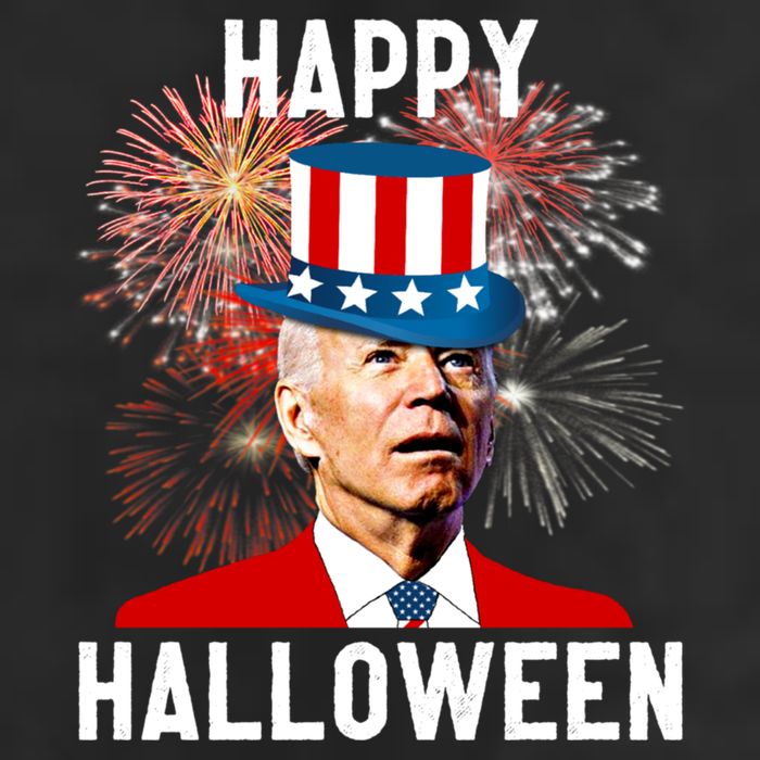 Joe Biden Happy Halloween For Funny 4th Of July Golf Towel