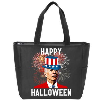 Joe Biden Happy Halloween For Funny 4th Of July Zip Tote Bag