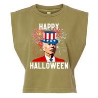 Joe Biden Happy Halloween For Funny 4th Of July Garment-Dyed Women's Muscle Tee