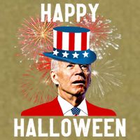 Joe Biden Happy Halloween For Funny 4th Of July Garment-Dyed Women's Muscle Tee