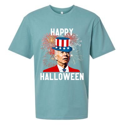 Joe Biden Happy Halloween For Funny 4th Of July Sueded Cloud Jersey T-Shirt