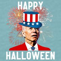 Joe Biden Happy Halloween For Funny 4th Of July Sueded Cloud Jersey T-Shirt