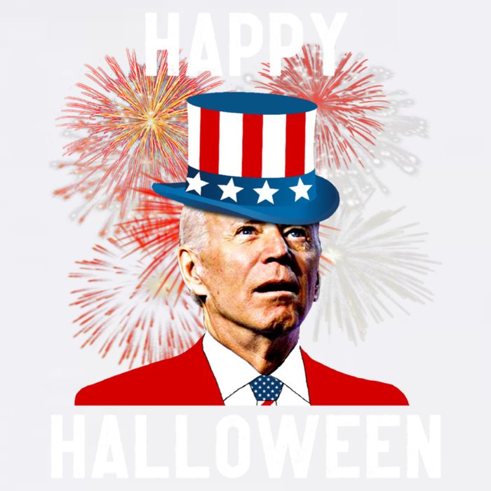 Joe Biden Happy Halloween For Funny 4th Of July Garment-Dyed Sweatshirt