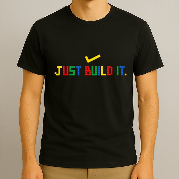 Just Build It Master Builder Building Block T-Shirt
