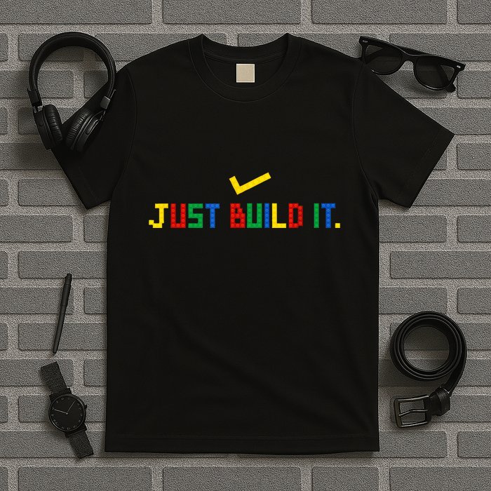 Just Build It Master Builder Building Block T-Shirt