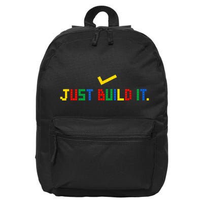 Just Build It Master Builder Building Block 16 in Basic Backpack