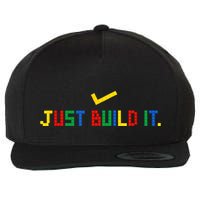 Just Build It Master Builder Building Block Wool Snapback Cap
