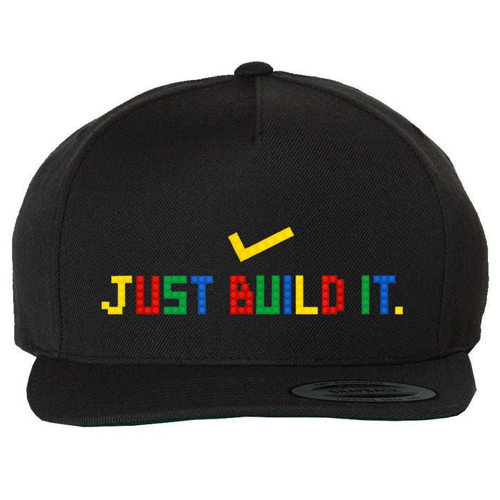 Just Build It Master Builder Building Block Wool Snapback Cap