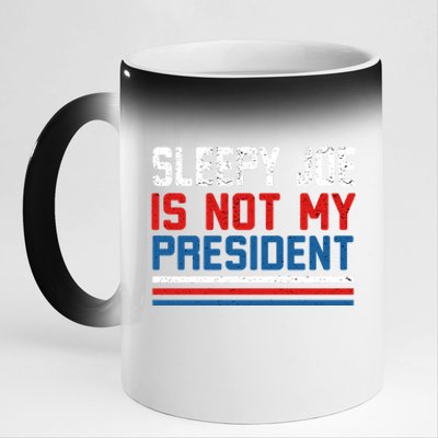 Joe Biden Is Not My Presiden Sleepy Joe Anti Biden Gift 11oz Black Color Changing Mug