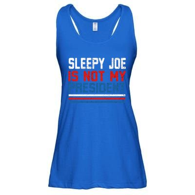 Joe Biden Is Not My Presiden Sleepy Joe Anti Biden Gift Ladies Essential Flowy Tank