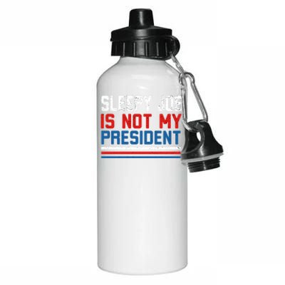 Joe Biden Is Not My Presiden Sleepy Joe Anti Biden Gift Aluminum Water Bottle