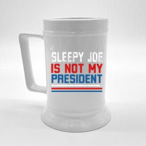 Joe Biden Is Not My Presiden Sleepy Joe Anti Biden Gift Beer Stein