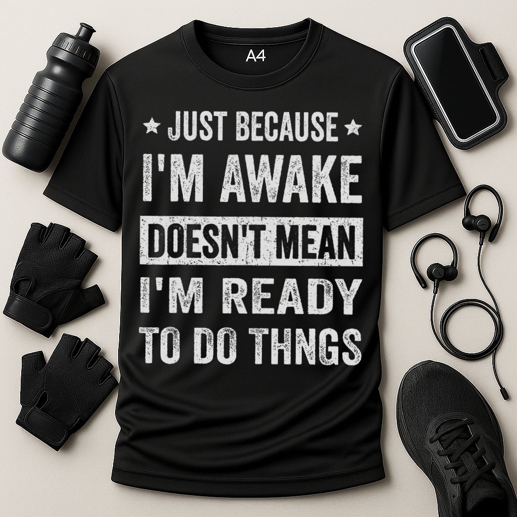 Just Because I'm Awake Funny For Tweens And Ns Cooling Performance Crew T-Shirt
