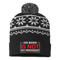 Joe Biden Is Not My President Not My President USA-Made Snowflake Beanie