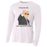 Joe Biden I May Be Old But I Get Shit Done Cooling Performance Long Sleeve Crew