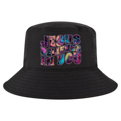 Jesus Believes In You Cool Comfort Performance Bucket Hat