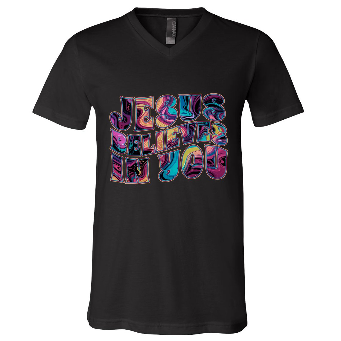 Jesus Believes In You V-Neck T-Shirt