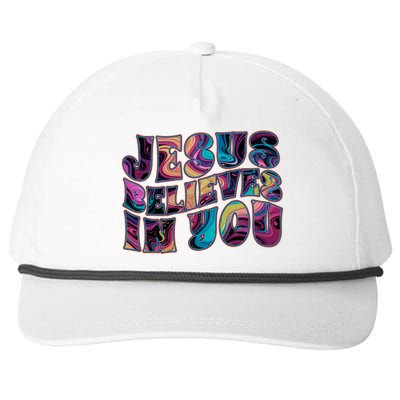 Jesus Believes In You Snapback Five-Panel Rope Hat