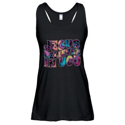 Jesus Believes In You Ladies Essential Flowy Tank