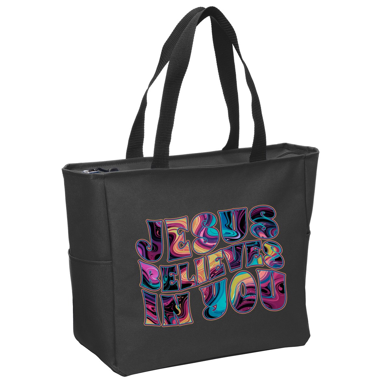 Jesus Believes In You Zip Tote Bag