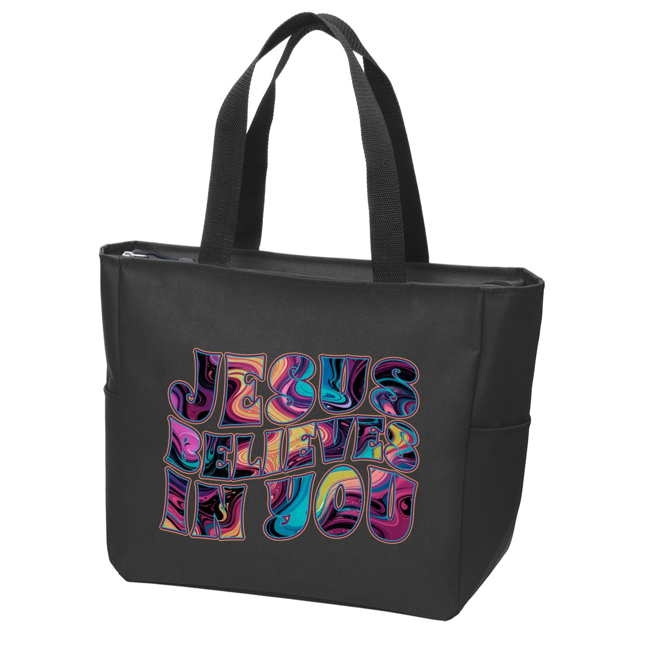 Jesus Believes In You Zip Tote Bag