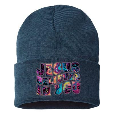 Jesus Believes In You Sustainable Knit Beanie