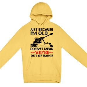 Just Because IM Old DoesnT Mean YouRe Out Of Range Premium Pullover Hoodie