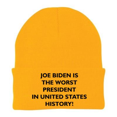 Joe Biden is the Worst President In United States History Knit Cap Winter Beanie