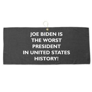 Joe Biden is the Worst President In United States History Large Microfiber Waffle Golf Towel