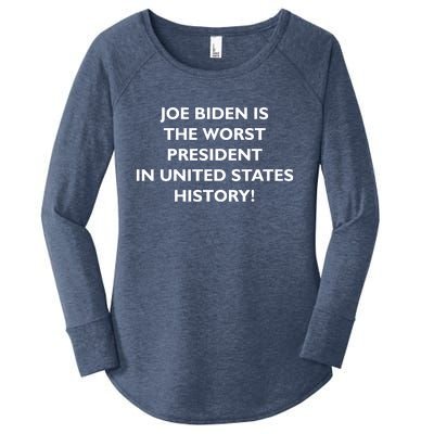 Joe Biden is the Worst President In United States History Women's Perfect Tri Tunic Long Sleeve Shirt