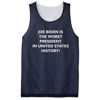 Joe Biden is the Worst President In United States History Mesh Reversible Basketball Jersey Tank