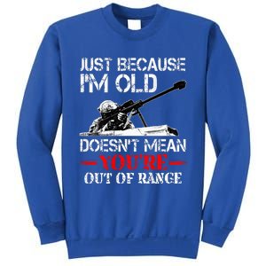 Just Because IM Old DoesnT Mean YouRe Out Of Range Army Sweatshirt