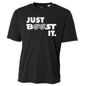 Just Boost It. Turbo And Turbocharger Engine And Race Car Cooling Performance Crew T-Shirt