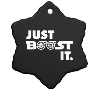 Just Boost It. Turbo And Turbocharger Engine And Race Car Ceramic Star Ornament