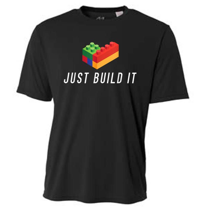 Just Build It Building Toy Blocks Bricks Kids Play Toys S Cooling Performance Crew T-Shirt