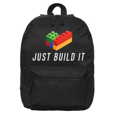Just Build It Building Toy Blocks Bricks Kids Play Toys S 16 in Basic Backpack