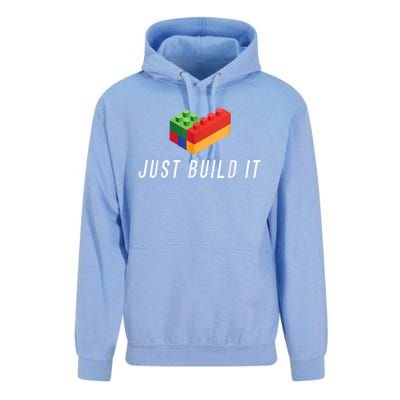 Just Build It Building Toy Blocks Bricks Kids Play Toys S Unisex Surf Hoodie